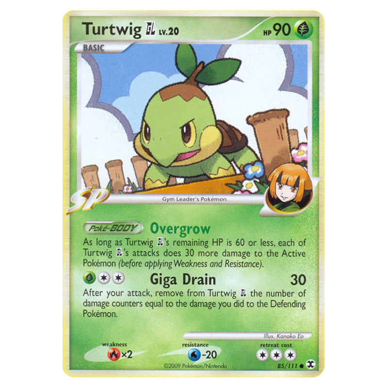 Pokemon - Platinum - Rising Rivals - Turtwig GL - 85/111 - (Reverse Ho