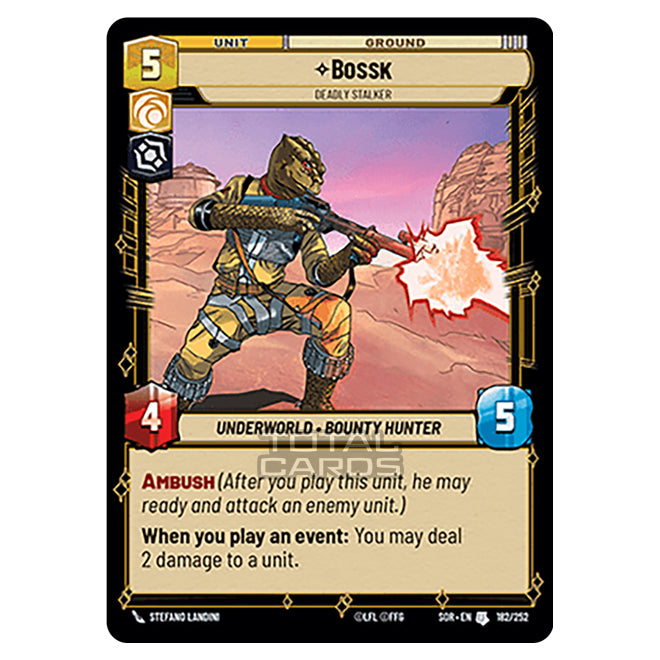 Star Wars Unlimited - Spark of Rebellion - Bossk (Uncommon) - 182/252
