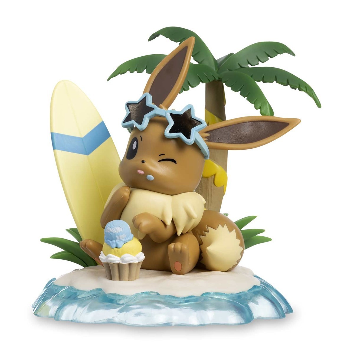 Prismatic Evolutions Super-Premium Collection, Eevee Figure & Eevee Plush Key Chain Bundle